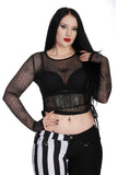 Widow Night Spider Web Mesh Top