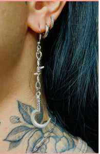 Barbwire Sickle Earrings