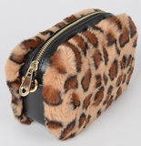 Fox on the Run Fuzzy Leopard Print Purse