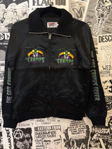 The Cramps Black Satin Bomber Jacket (Unisex)