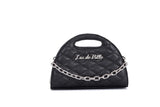 Black Matte Half Moon Tiny Tote