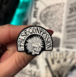 False Confession Enamel Pin