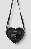 Heart Shaped Black Leather Backpack By Dr. Martens