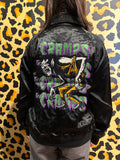 The Cramps Black Satin Bomber Jacket (Unisex)
