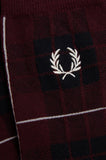 Fred Perry Tartan Sock - Oxblood