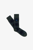 Fred Perry Tartan Sock - Night Green