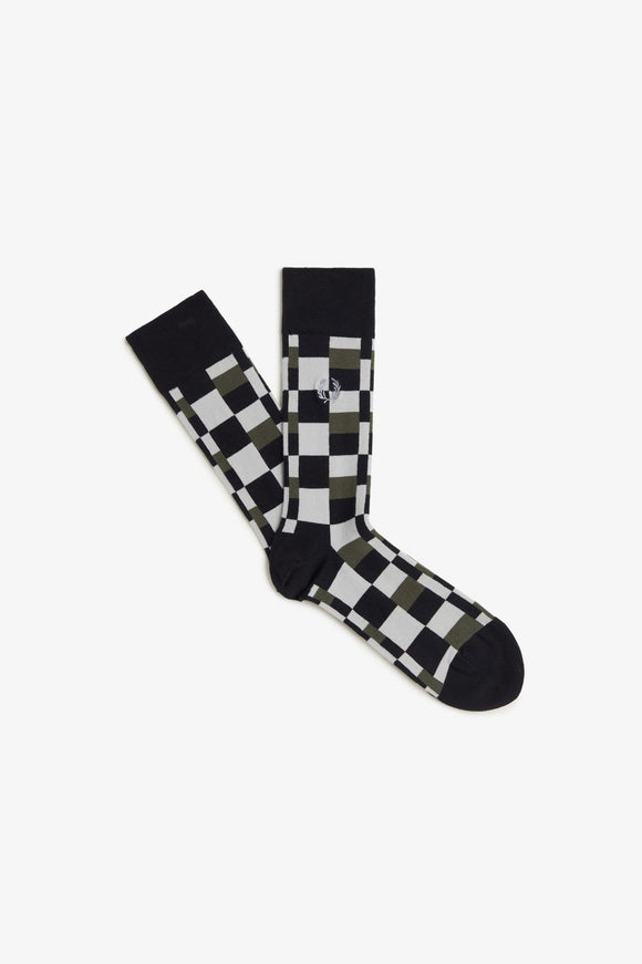 Fred Perry Glitch Print Brushed Sock