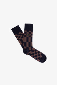 Fred Perry Chequerboard Sock - Carrington Brick