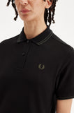 Fred Perry Polo Black / Court Green