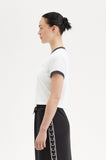 Fred Perry White Cropped Ringer T-Shirt