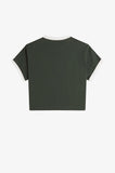 Fred Perry Green Cropped Ringer T-Shirt