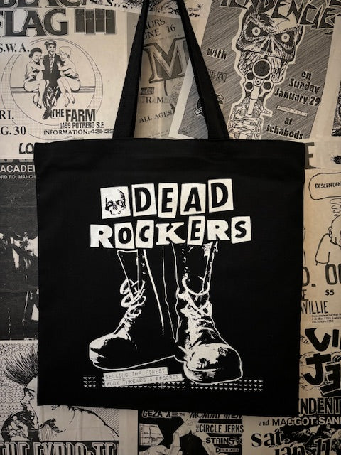 Dead Rockers Boots Tote Bag