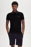 Fred Perry Polo Black / Ecru / Laurel Wreath Green