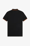 Fred Perry Polo Black / Marmalade / Marmalade