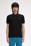 Fred Perry Polo Black / Cyber Blue / Midnight Blue