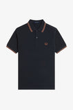 Fred Perry Polo Navy / Cinnamon