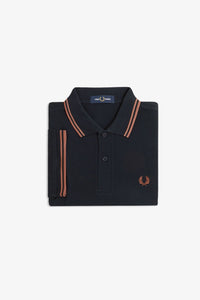 Fred Perry Polo Navy / Cinnamon