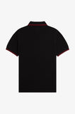 Fred Perry Polo Black / Burnt Red