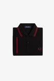 Fred Perry Polo Black / Burnt Red