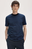 Fred Perry Fine Stripe Heavyweight T-Shirt Blue
