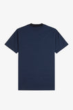 Fred Perry Fine Stripe Heavyweight T-Shirt Blue