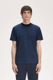 Fred Perry Fine Stripe Heavyweight T-Shirt Blue