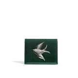 Green Sparkle Love Bird Mini Wallet