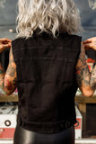 Back in Black Denim Vest