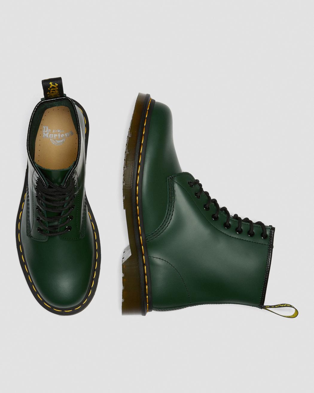 Dr Martens 1460 Lime Green Smooth Leather 8 Eye Combat Boots Men 10 store