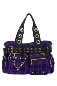 Camdyn Purple Tartan Handbag