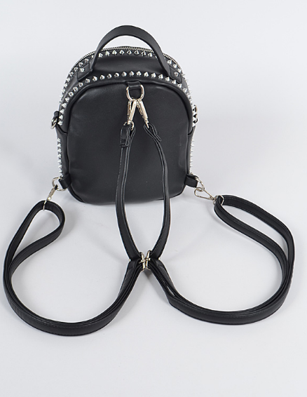 Monotone Black Studded Purse – DeadRockers