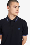 Fred Perry Polo Navy / Riviera / Cobalt (Last One Size Small!)