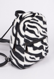 Fuzzy Zebra Mini Back Pack